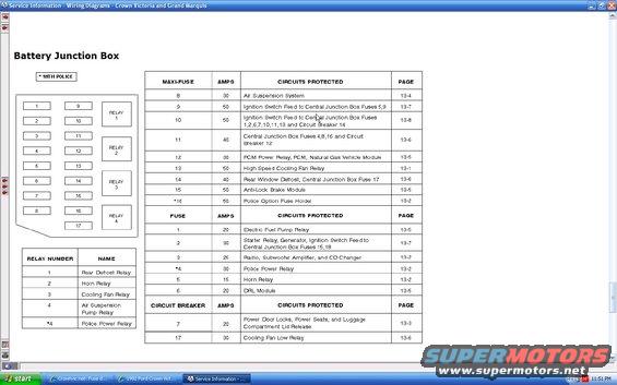 Wiring diagram for battery junction box with fuse and relay information