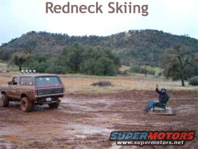 Redneck skiing