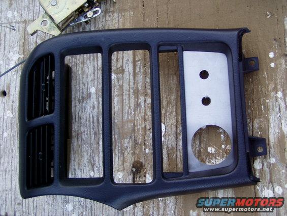 Black upper center console, one vent fin is not connected,
Also Brushed aluminum cubby hole gauge/switch cover.