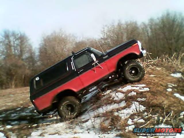 Here is my Bronco posing on a dirt pile I found.  It went right over after I was done.