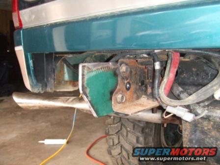 old bumper removed and mounts being fabbed up