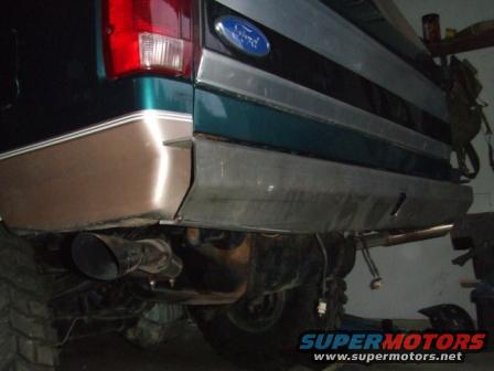 cut out hitch hole and beveled the ends of the bumper