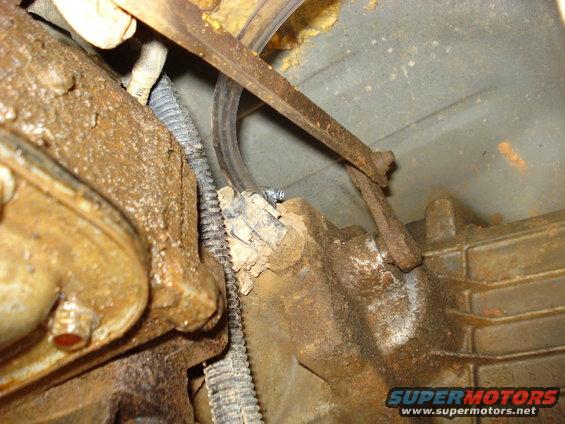 Line extended from transfer case
