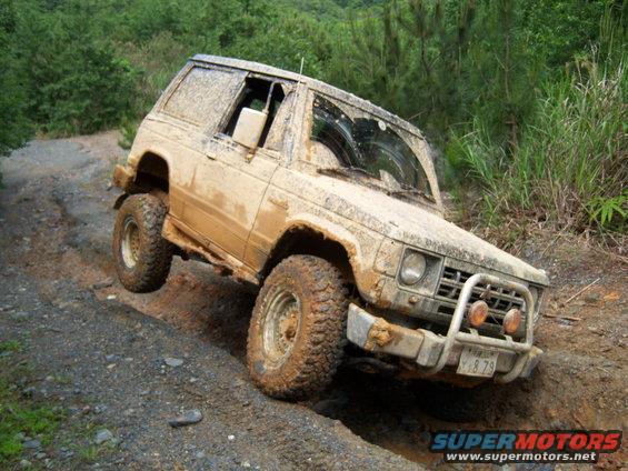 yep this is the side view of the truck in the rut