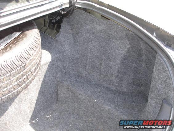 Trunk interior with spare tire