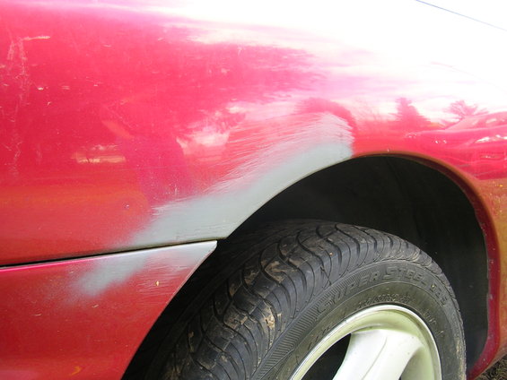 Looks like the body was sanded to the primer here.