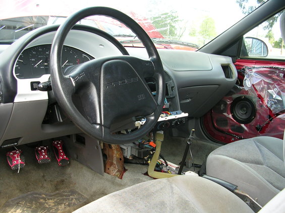 Interior is fairly clean overall, it is just missing several parts.  All the vents are missing/broken.  Both door panels are missing.
