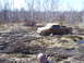 1996 Ford Bronco - A yellow pickup truck is stuck deep in mud, surrounded by a wooded area.