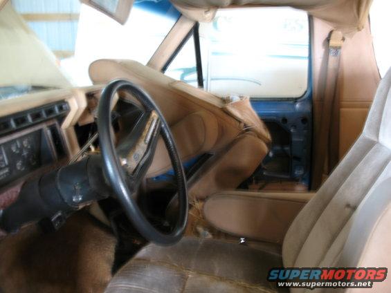 Interior view of 1989 Ford Bronco showing dashboard and seats