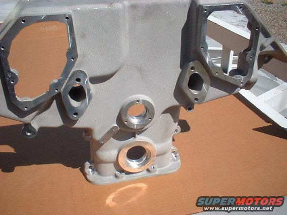 Aluminum engine block with bolt holes and copper insert