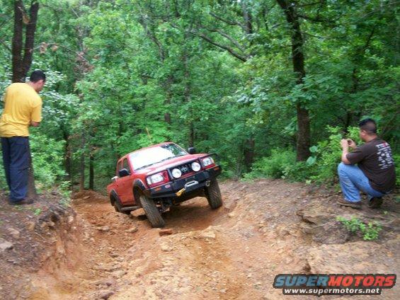 Chris going up right side of hill climb on J.P.'s Expwy