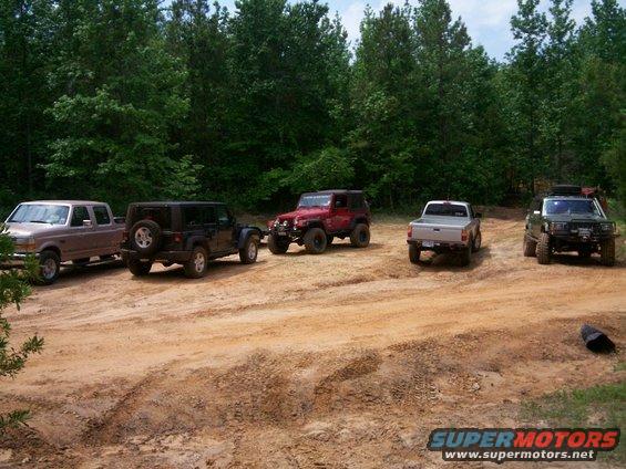 The rigs at DFW-TX4WD camp