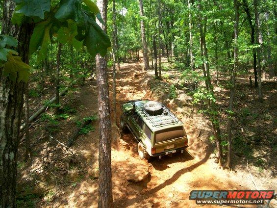 Matt going up hill on Fun-Country trail