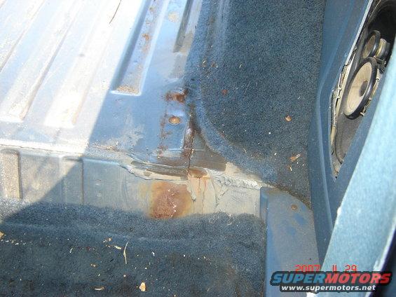 some cracks that I found underneath the back seat left side