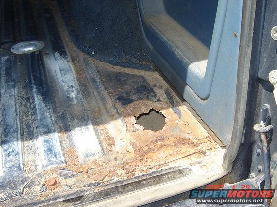 Inside spare tire carrier mount section.  