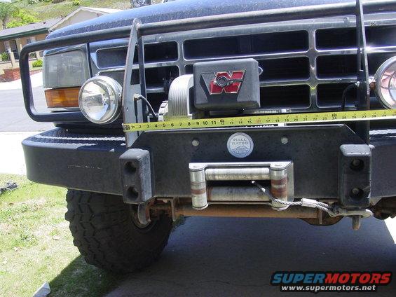 1994 Ford Bronco front bumper with winch and grille guard
