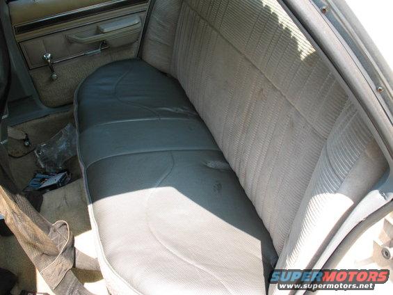 Interior rear seat and door panel of a car