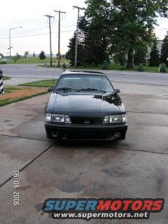 Black 1988 Ford Mustang front view