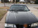 1988 Ford Mustang front end, black paint, clear headlights
