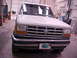 1990 Ford Bronco II - Front view of a white 1990 Ford Bronco II, its distinctive grille and a Florida Gators license plate.