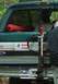 1996 Ford Bronco - Rear view of a 1996 Ford Bronco, equipped with a hi-lift jack and a Warn sticker.
