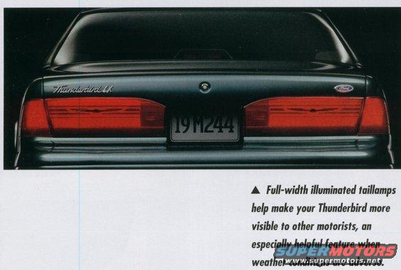 1994 Ford Thunderbird rear with full-width taillights and license plate 19 M244