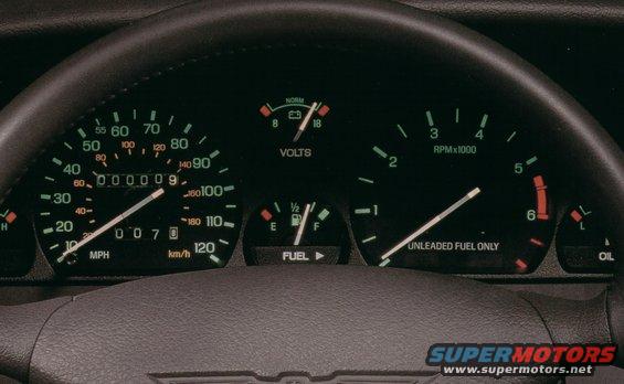 Car dashboard with speedometer, tachometer, fuel gauge, and volt meter. Odometer shows 000009