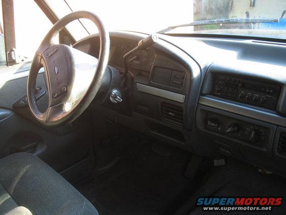 1992 Ford Bronco interior with steering wheel and dashboard