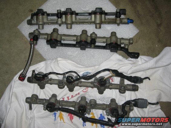 KLDE rails machined to adapt Nissan injectors shaved to 550cc/min.