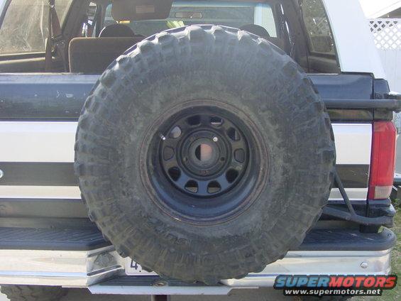 Rear spare tire on 1994 Ford Bronco