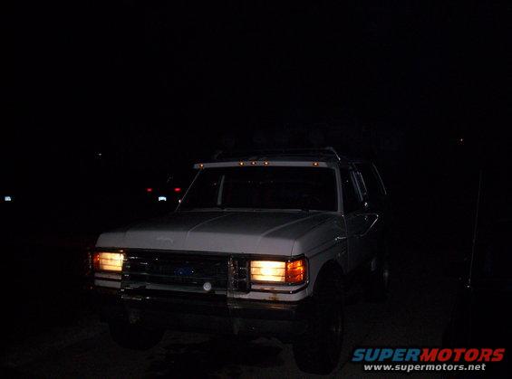 new brush guard with lights on