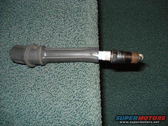 Spark plug with black boot