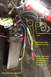 1968 Ford Mustang - Close-up view of a vehicle's wiring harness and pedal assembly, with various wires labeled for identification.