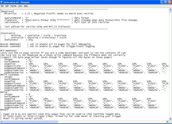 Notepad window showing code with lines like 'queryCommand = "s"' and 'signature = "Msns-extra format 029q'