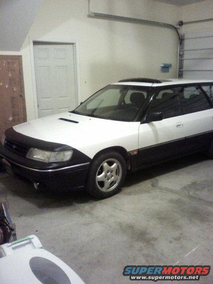 My Subie Just after I finished the rest of the protective coating on the lower half. 24 hours and I'll  be able to drive it again.. lol
