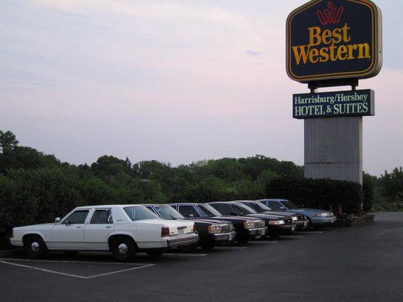 White 1991 Ford Crown Victoria LTD parked in a lot