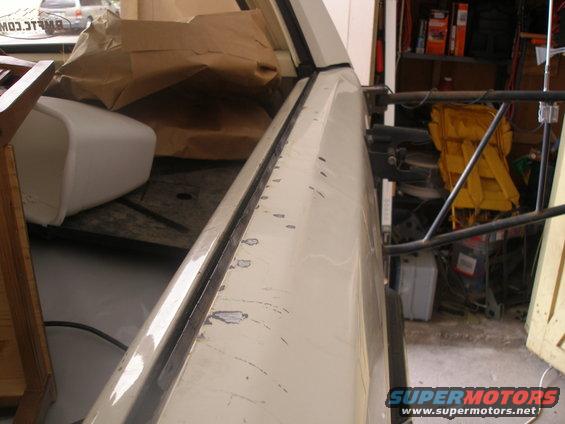 All the little pimple rust spots on top of the tailgate. I was so ready to get going I didnt even unload the truck from moving!!

Got a dremel at a garage sale and went to work on the rust spots. 
