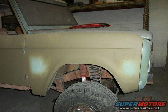 removed emblems, side marker light, and chrome trim.
welded holes, applied first coat of metal etch
