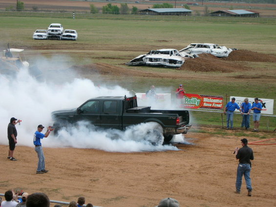 Late model Ford Crewcab with a diesel.
