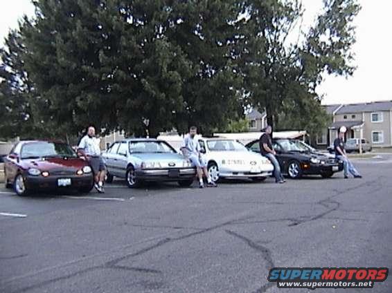 8/17/02 TCCA meet - Indy
from L-R Jims Duratec, Adams Vulcan, my SHO and Erics Duratec