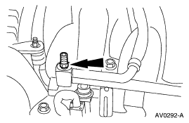 1.gif Remove the Schrader valve cap and install the fuel pressure gauge.
Slowly open the manual valve on the fuel pressure gauge and relieve the fuel pressure. 
This will drain some fuel out of the system. Place the fuel in a suitable container. 
