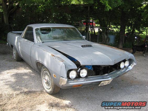 front view -hood is not bolted on just sitting on top