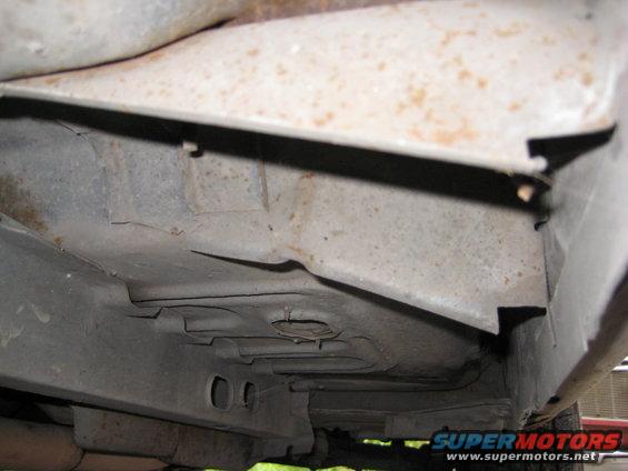 under view of front right side -floor pan area