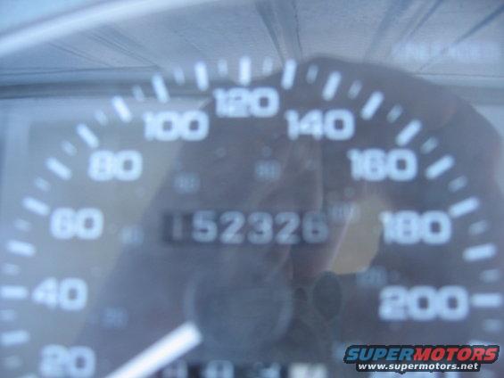 Odometer reading 152326 on a dashboard gauge