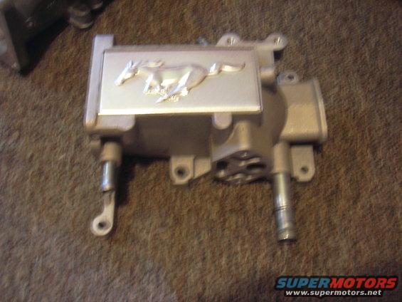Ford Mustang running horse emblem on intake manifold