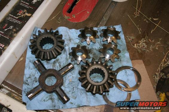 Spider gears. They are all one piece now. 