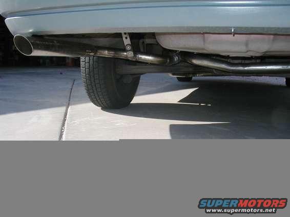 Heres the split after the rear axle. The muffler shop put the whole system on for $100!