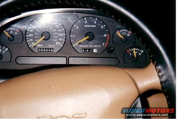 Dashboard gauges with odometer reading 102115 and fuel gauge