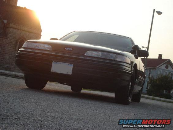 Black 1992 Ford Crown Victoria front 3/4 view