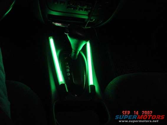 front_console.jpg Green neon installed (console)